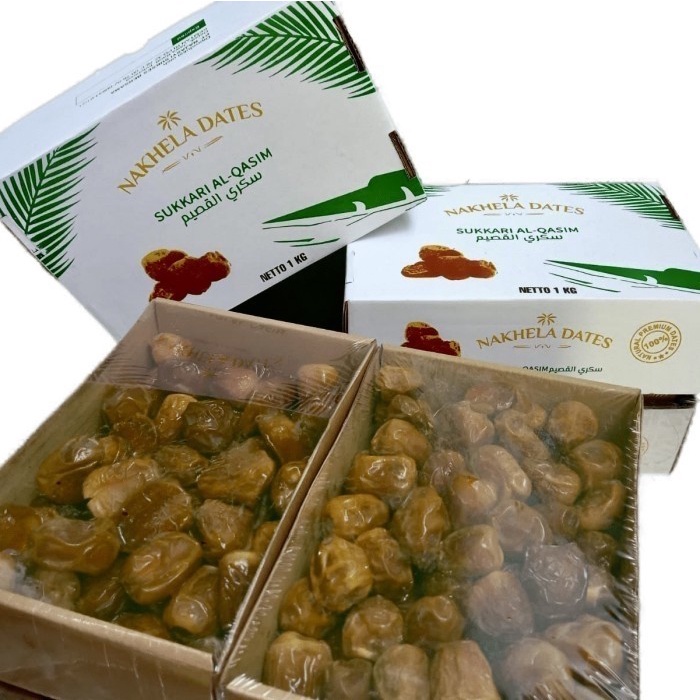 

Lezat- Kurma Sukari 1 Kg Premium Kurma Sukkari Alqosim Madinah 1 kg Fresh