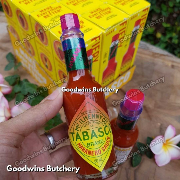 

Lezat- TABASCO sauce USA Mc.Ilhenny Co 60ml ORIGINAL HABANERO CHIPOTLE GARLIC Red Sweet Pedas
