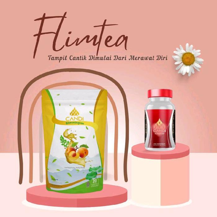 

PAKET 20 hari CANDI Tea CAPS - 20 Teh Herbal + 30 CAPS By CANDI BEAUTY detox