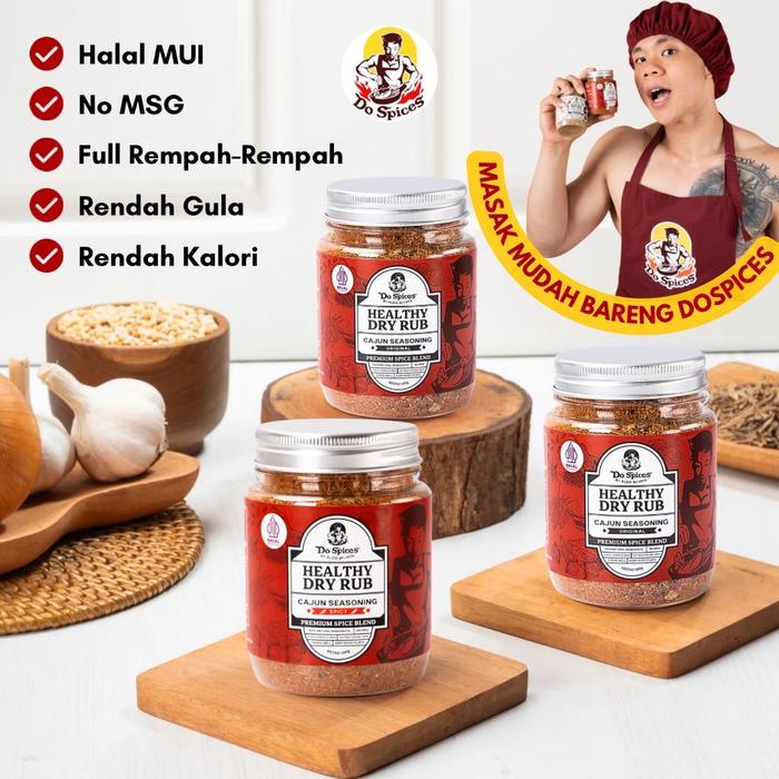 

Lezat- Dospices Healthy Dry Rub [Cajun Seasoning] Bumbu Marinasi Rendah Kalori [100 Gr] (ADS)