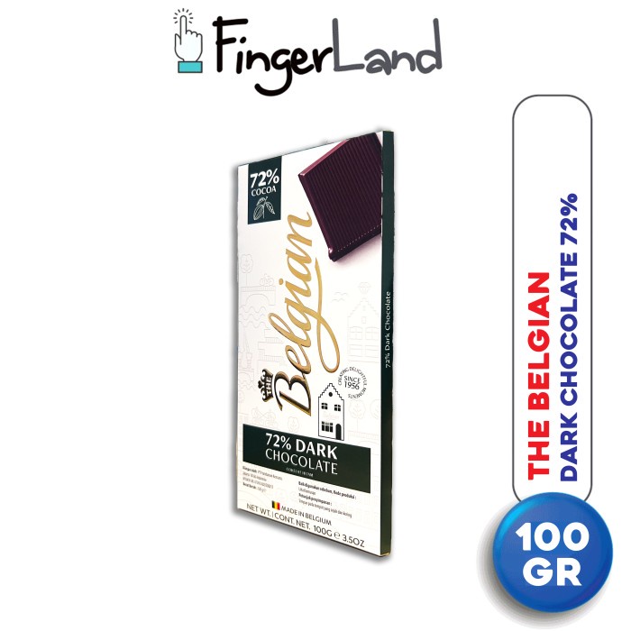 

THE BELGIAN Dark Chocolate 72% 100 gram Cokelat Hitam