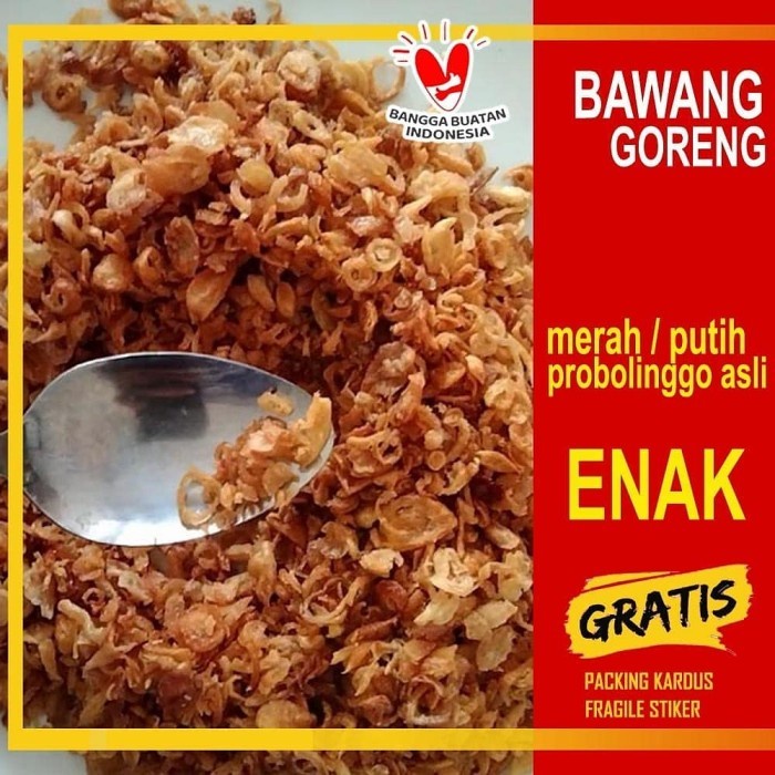 

(GoodSeller) Bawang goreng asli - Bawang goreng probolinggo - bawang goreng marzuki