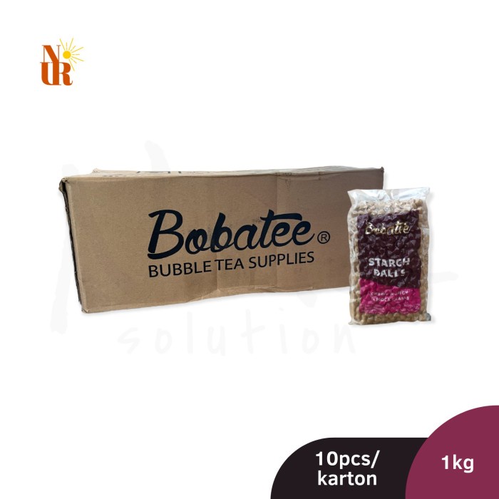 

Bobatee 1kg x 10pcs (Karton) Bubble Tapioca Pearl / Boba Topping Minu