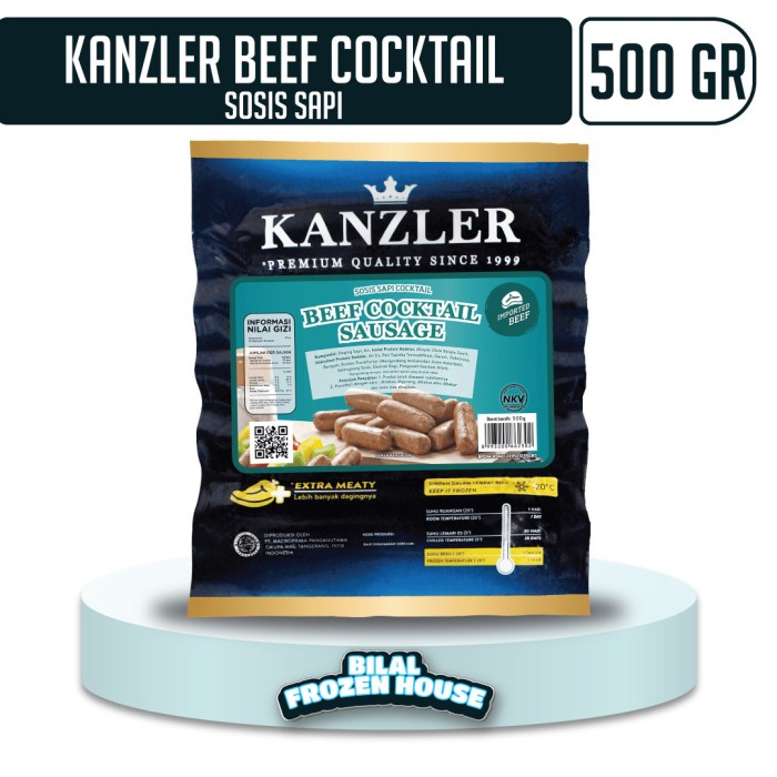 

Lezat- Sosis Kanzler Beef Cocktail Sausage 500gr - Sosis Sapi Kanzler