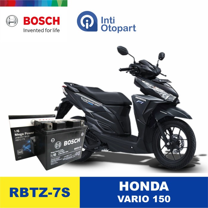 Accu Aki Motor HONDA VARIO 150 ORIGINAL BOSCH