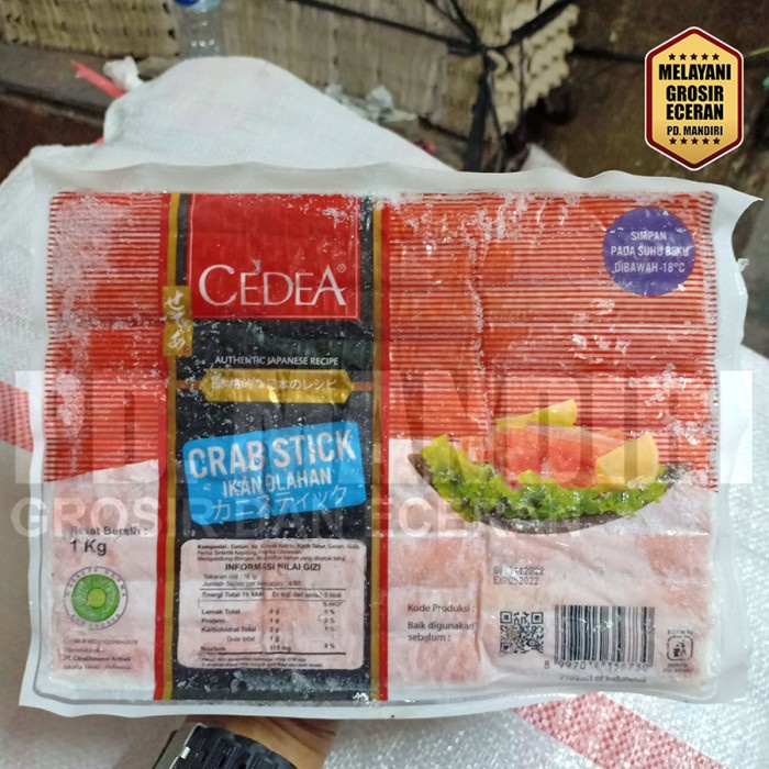 

Lezat- CEDEA CRAB STICK 1 KG / STIK KEPITING / FROZEN FOOD