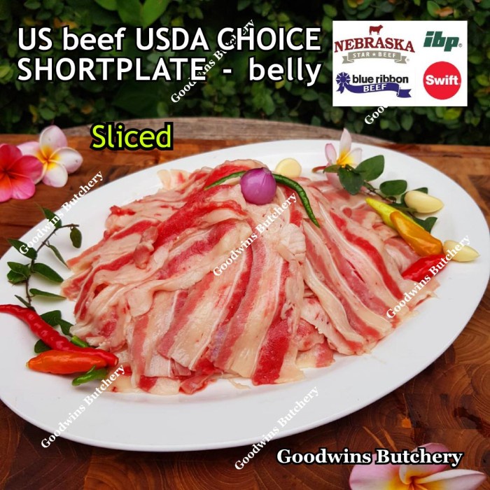 

Lezat- 1kg US beef choice Swift SHORT PLATE SLICED yakiniku teriyaki shabu2