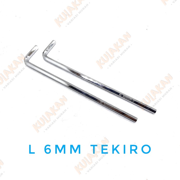 New Tekiro Kunci L Satuan 3mm 4mm 5mm 6mm Hex Key Long L 4 5 6 Ecer Tekiro