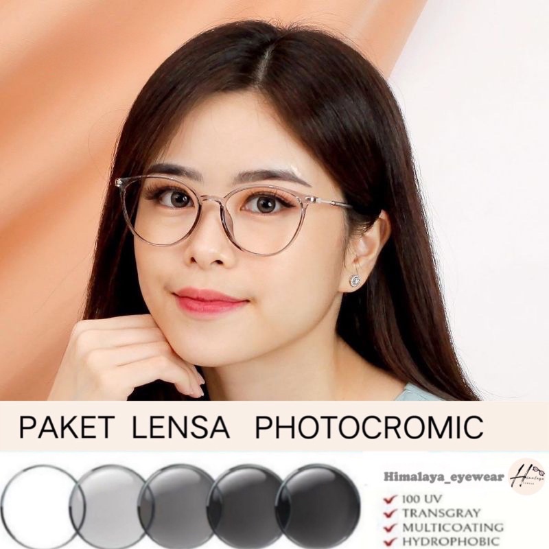 TrendyGaya- FRAME ( 8136 ) KACAMATA PHOTOCROMIC minus antiradiasi ( paket frame+lensa )