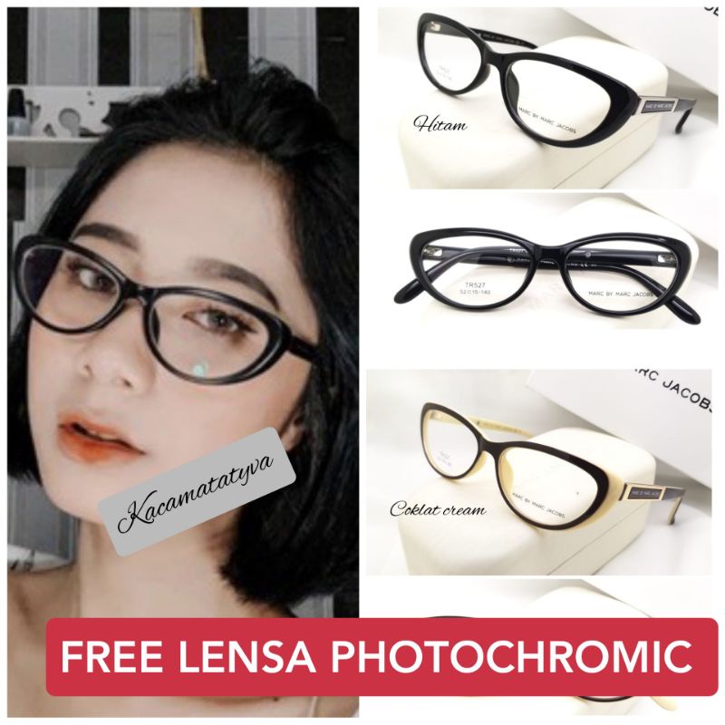 TrendyGaya- Frame 527 Kacamata Wanita Cat Eye Premium