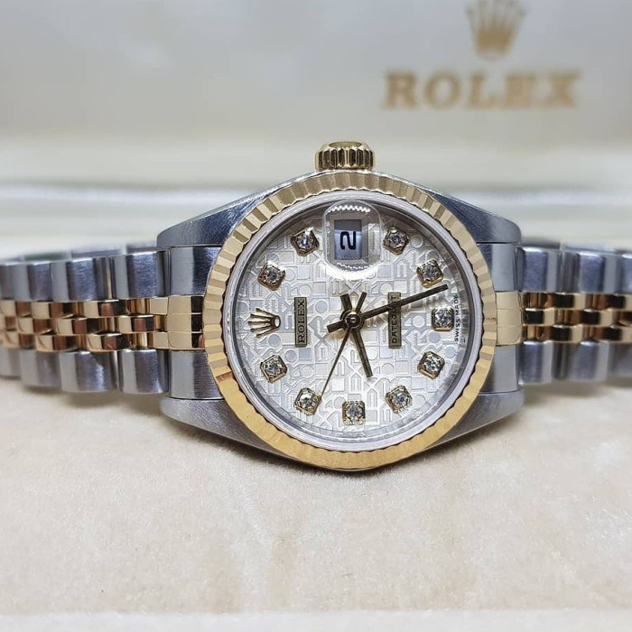 jam tangan bekas original / rolex datejust lady *