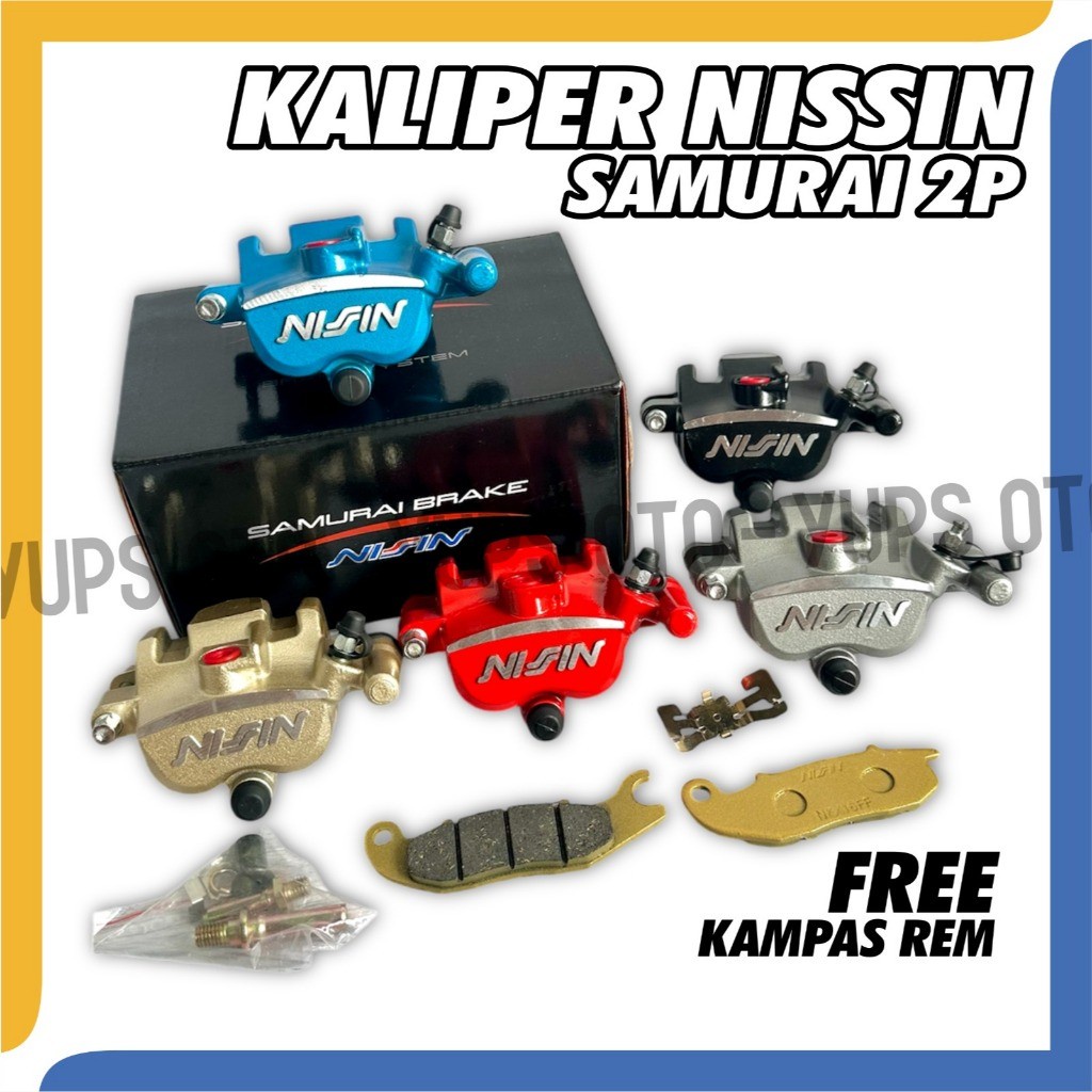 Kaliper Nissin Samurai 2Piston FU , NINJA R , NINJA RR , GSX , SATRIA 2 TAK ORIGINAL KALIPER NISSIN