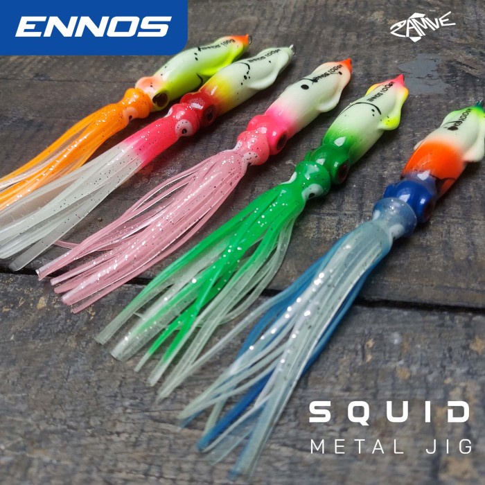 Promo Terbatas Squid Jig Zamve Ennos 60Gr 80Gr 100Gr Metal Jig Cumi Full Gid Aman