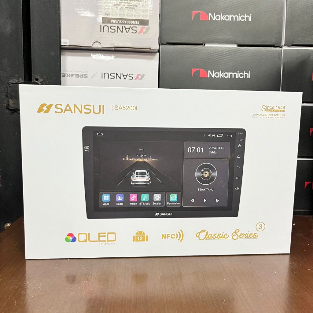 Head Unit Android Sansui Classic Gen 3 Ram 2/32GB NFC Series