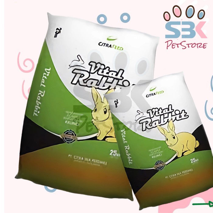 Pet- Vital Rabbit 25kg Pelet Kelinci