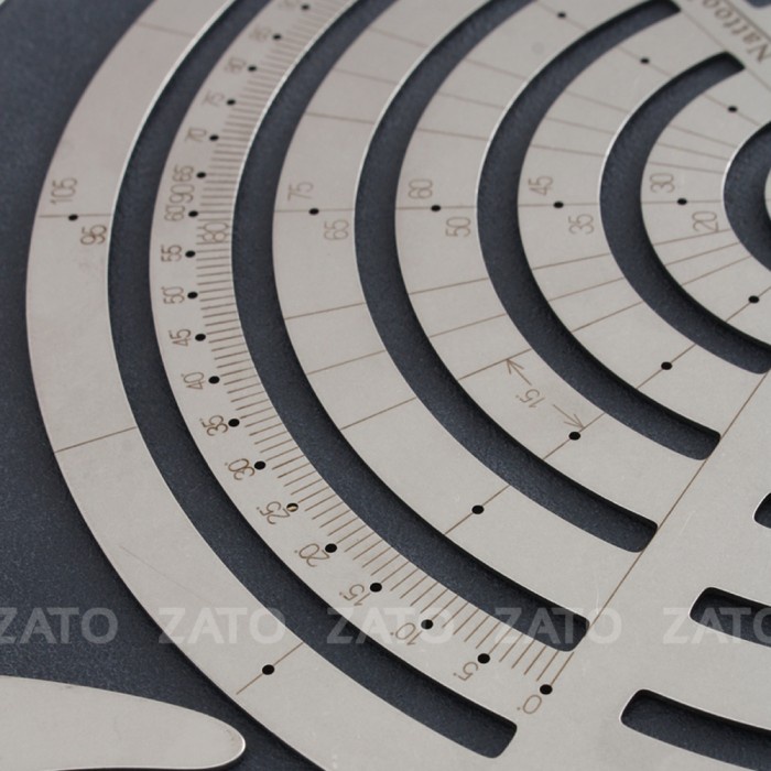 

TERLARIS Nattools large circle Ruler - stainless steel ruller - penggaris