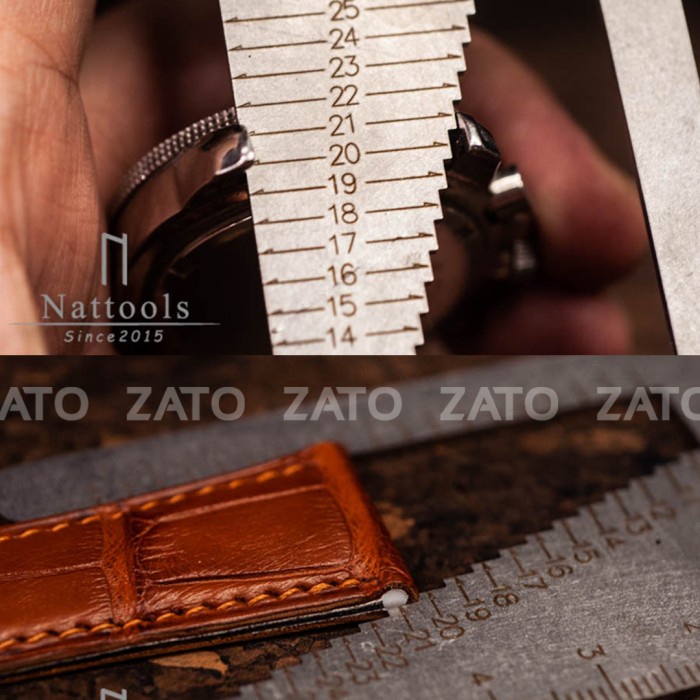 

TERLARIS Nattools Stainless Steel leather tool Ruler - Penggaris Leather tools