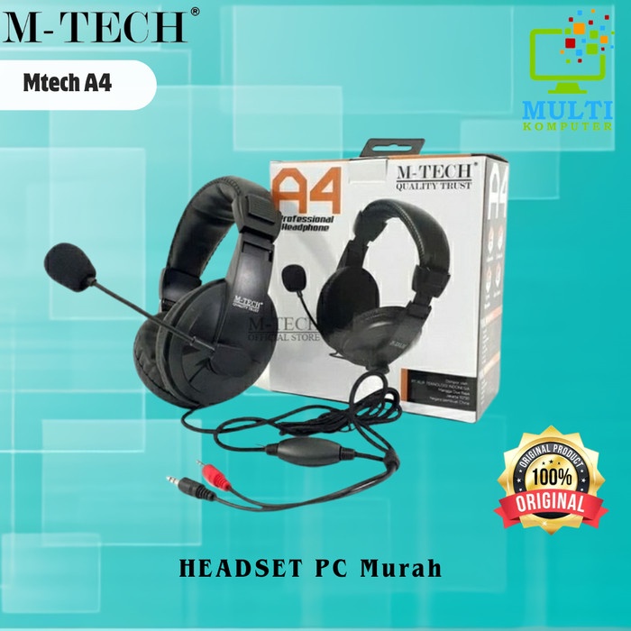 Headset Gaming M Tech A4 Jack 3.5Mm Mtech