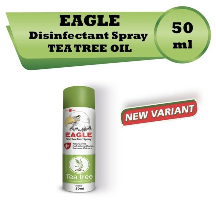 JTTOP" EAGLE DISINFECTANT SPRAY EUCALYPTUS TEA TREE OIL 50ML ORIGINAL CAPLANG