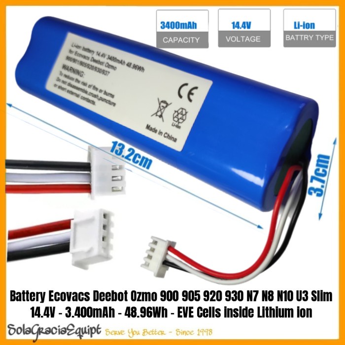 Batre / Baterai / Battery Ecovacs Deebot 900 905 920 N7 N10 U2 U3 Slim