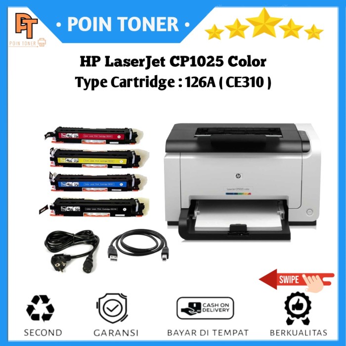 Printer HP LaserJet CP1025 Color Bekas Berkualitas *