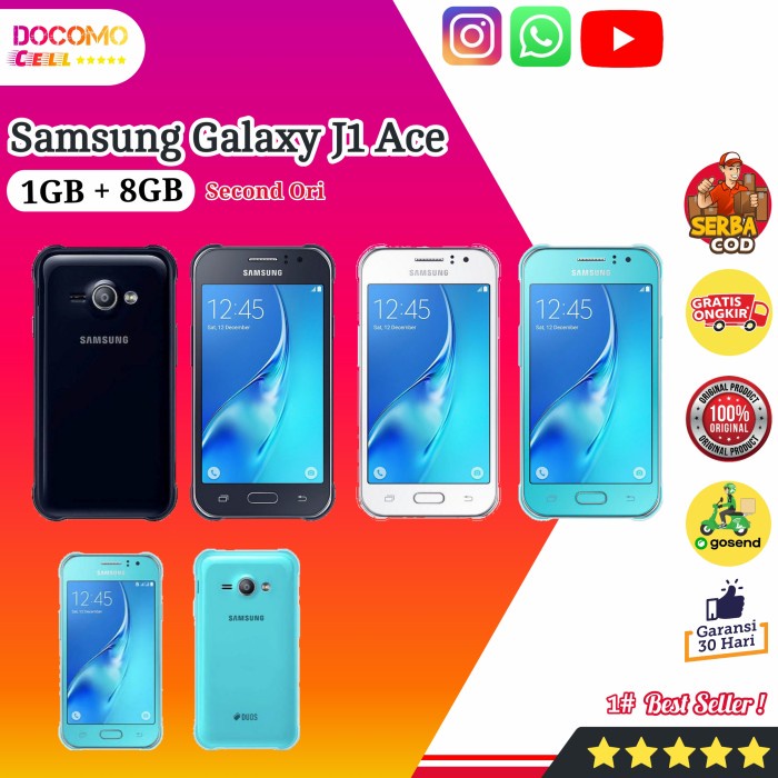 HP Handphone Samsung Galaxy J1 Ace Android 4G Second Seken Bekas Murah *