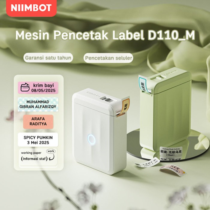 

Niimbot D110_M Printer tanpa tinta Bluetooth untuk penandaan nama harga