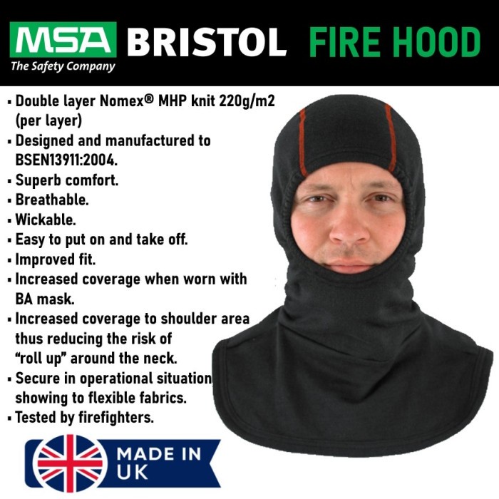 MSA BRISTOL Hood Fire / Fire Hood NOMEX Balaclava / Fireman Hoods