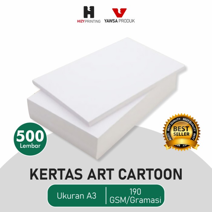 

Kertas Art Carton/Art Karton 190 GSM/Gram Ukuran A3 - 500 Lembar