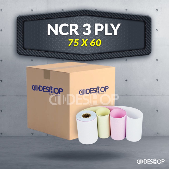 

1 DUS Kertas NCR 75x60 mm Rangkap 3 Cetak Struk Kasir 3ply 75 x 60