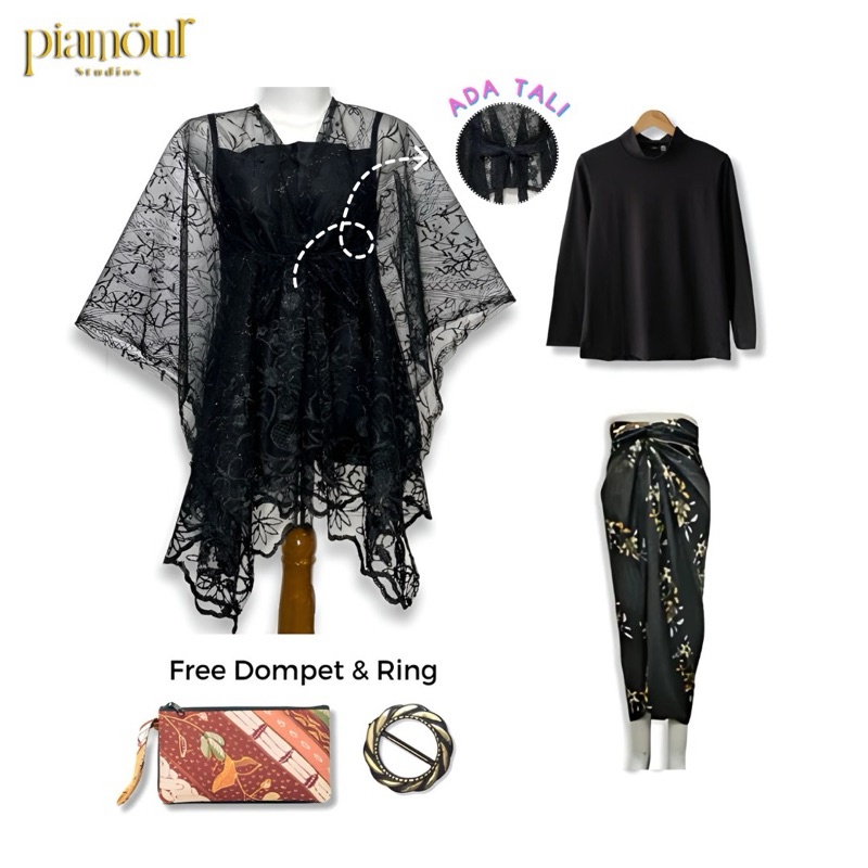 Promo Terbaru Piamour Baju Kondangan Wanita Kekinian Remaja Hijab Non Hijab One Set Kebaya Modern