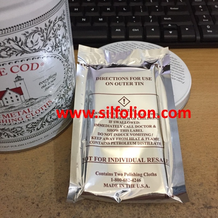 CAPE COD Metal Polishing Kain Pembersih Goresan Foil Pouch Ori USA