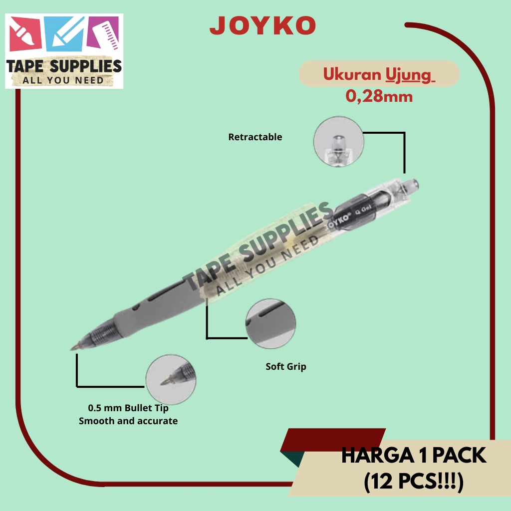 

Joyko Gel Pen Gp-265 / 265Nt 1Pak(12 Pcs) 0.5 Mm