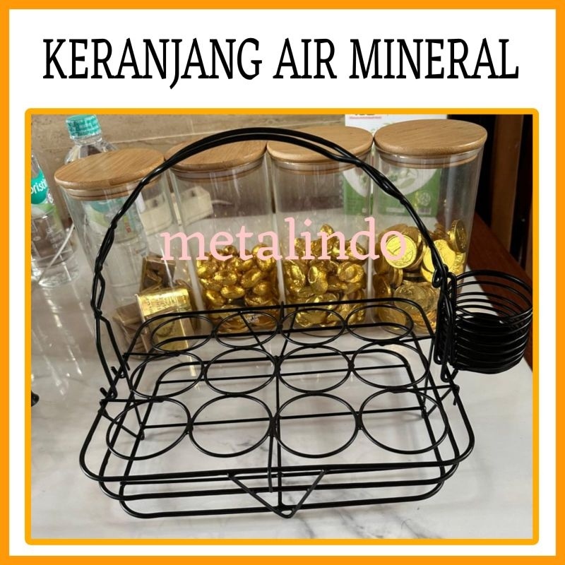 Best Keranjang Aqua Gelas Mbs Rak Air Mineral Besi Tempat Aqua Gelas 12 Lobang Anti Karat