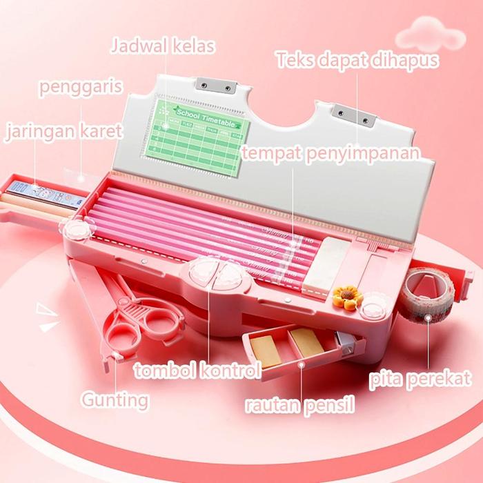 

JAVA K001PLUS Kotak Pensil Multifungsi Motif Kartun Untuk Laki Laki Perempuan / Kotak Pensil