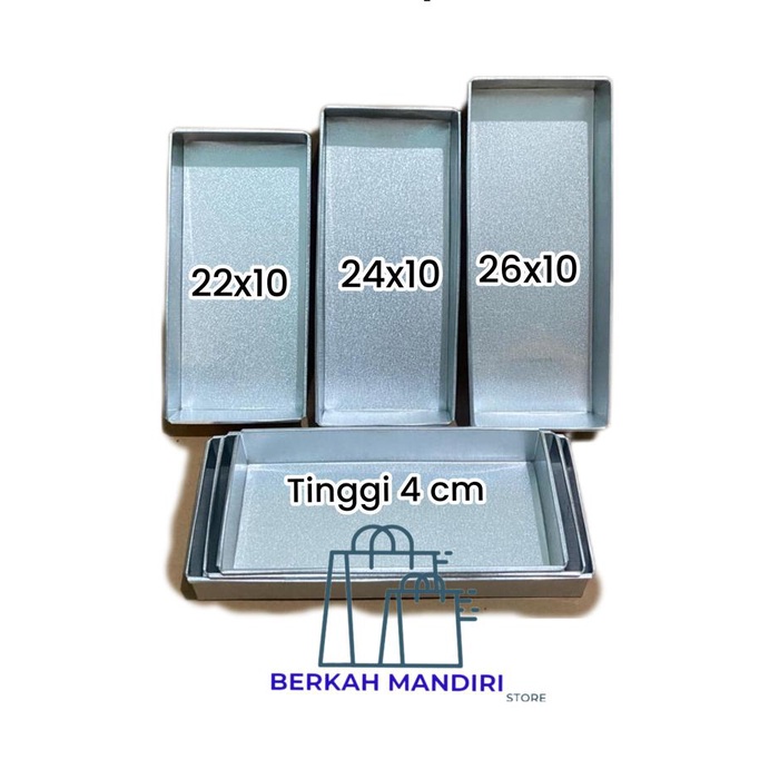 

Loyang Brownies/Cetakan Kue Brownies Ukuran 22X10Cm - 24X10Cm - 26X10Cm Tinggi 4Cm Bahan