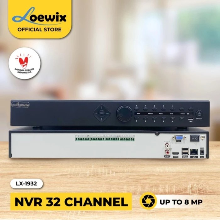 Loewix NVR IP Camera 32 Channel LX-1932 32CH H265+ Support 8MP