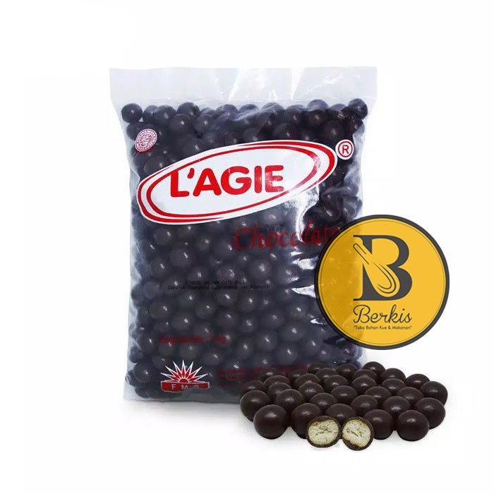 

(TopSeller) Lagie Golden City Ball 1 Kg Bola Coklat Isi Biskuit