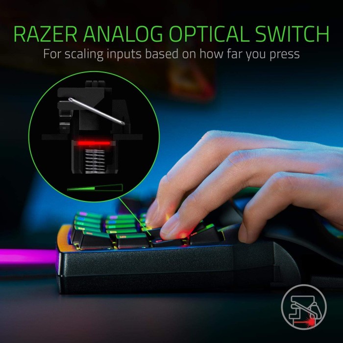 Razer Tartarus Pro 32 Programmable Buttons 8 Profiles Adjustable Actuation Gaming Keypad