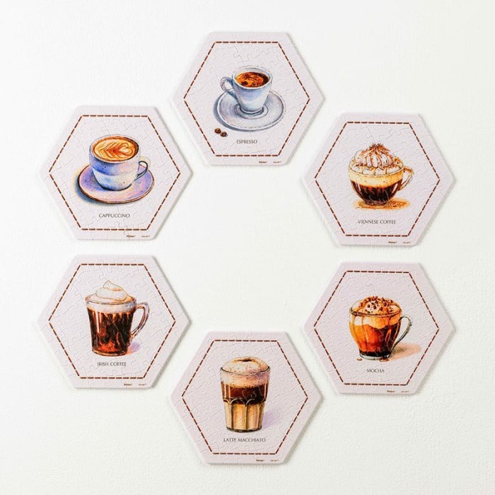 Pintoo Jigsaw Puzzle Wall HX1162 Tile Puzzle Set Coffee Time Series