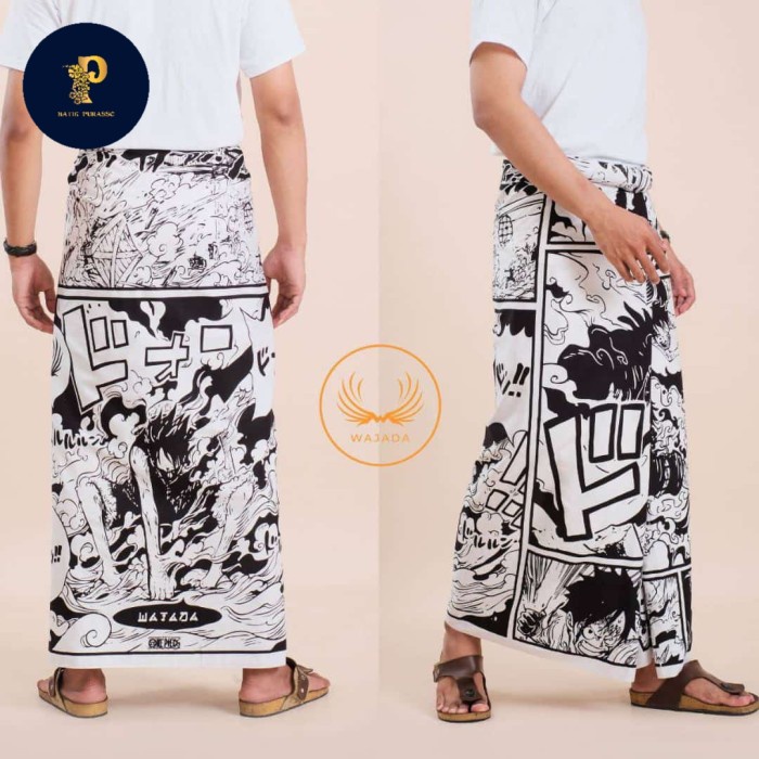 BERMUTU sarung tretan muslim original katun premium motif one piece cyberpunk Nyaman Dewasa Batik