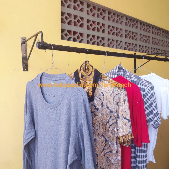 Braket Pipa Jemuran, Gantungan Hanger Jemuran Tempel Dinding