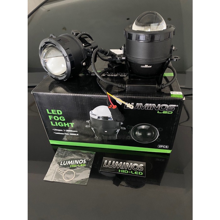Lampu LED Foglamp 3inch LUMINOS Original 3 Warna Biled Projector Lamp