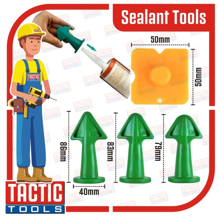 

Karet Kepala Lem Kaca Perapi Nat Keramik Silikon Caulking Sealant Tool