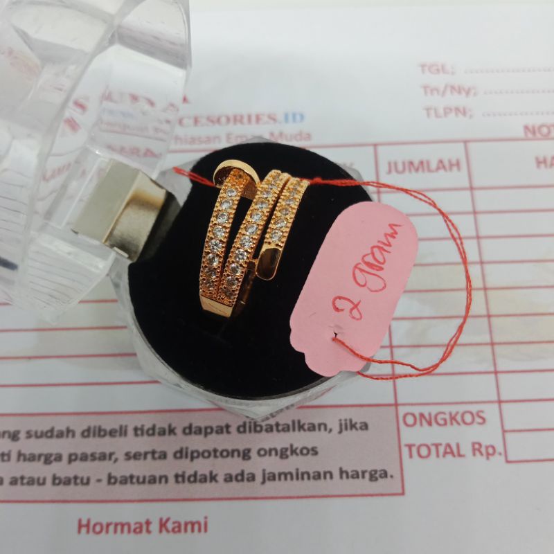 Cincin 2 Gram Model Midek Paku Lilit Lapis Mas Kadar Rendah 18 Fre Surat