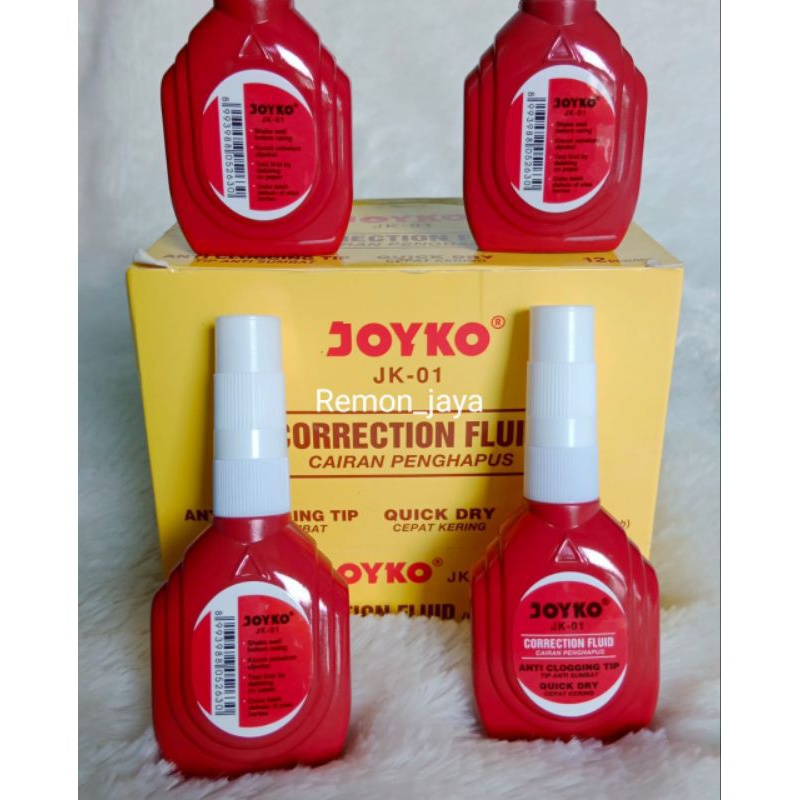 

Promo Tip Ex Joyko Jk-01 / Tipex Cair Joyko ( 1 Pak Isi 12 Pcs)