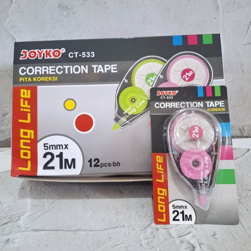 

(12 Pcs) Tipex Roll Joyko Ct-533 21 Meter