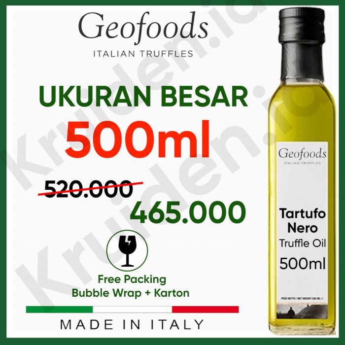 

Premium Black Truffle Oil 250 ml Geofoods imported Italy Tartufo Nero