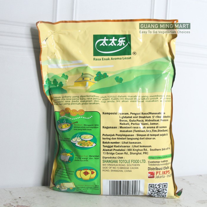 

BUMBU KALDU JAMUR TOTOLE 1GR / PERASA NON MSG MOKUCING TOTOLE 1KG