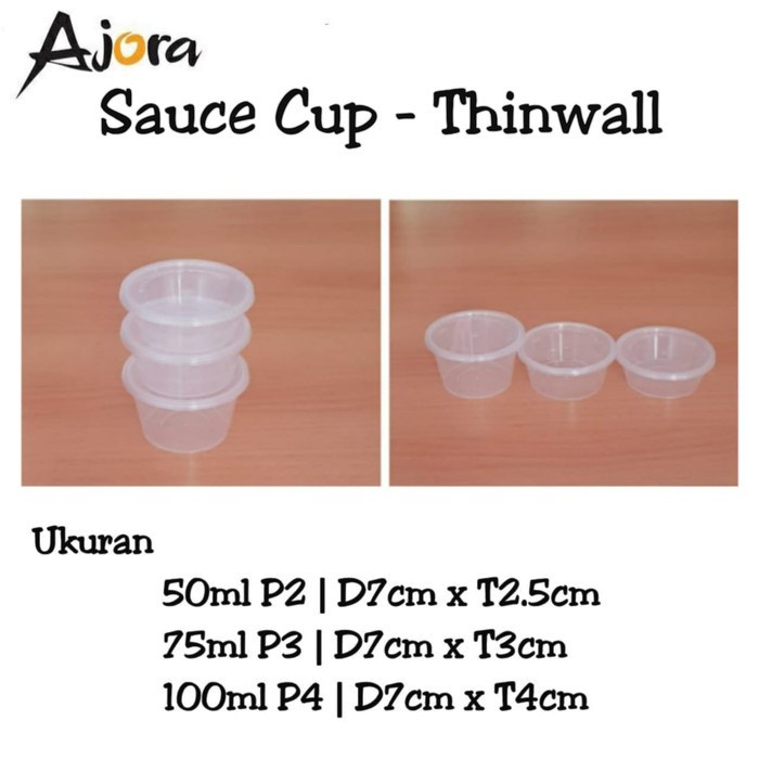 (Expert) SAUCE CUP Kotak Tempat Mangkuk Saus Plastik 100ml
